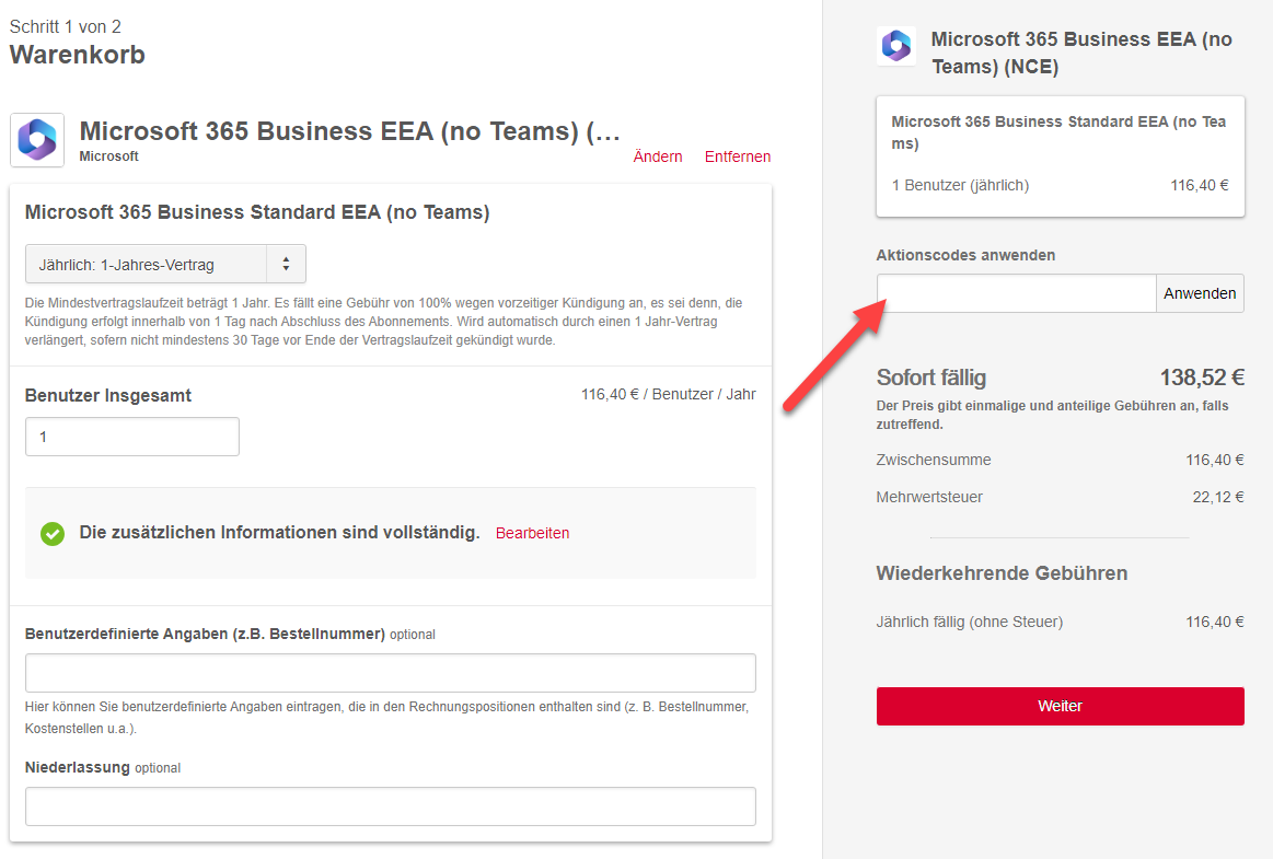 Screenshot Cancom Marketplace