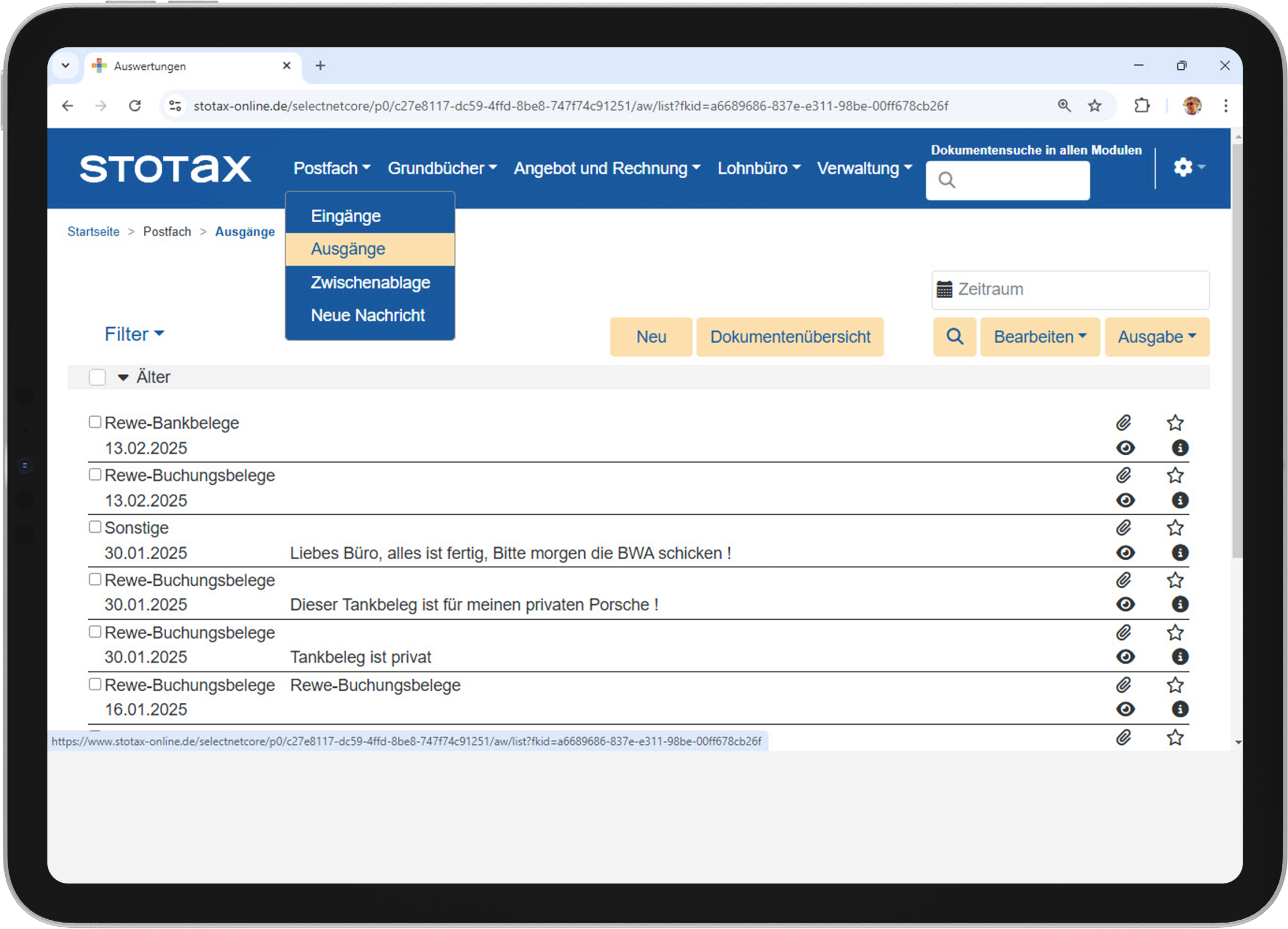 Screenshot: Geschäftspartner optimal verwalten